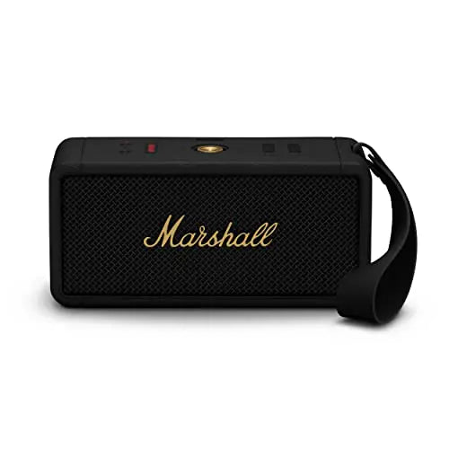 Marshall Middleton Portable Bluetooth Speaker Black and Brass